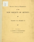 Cover of Second annual exhibition of the New Society of Artists