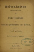 Cover of Seltenheiten und deren Preise