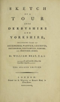 Cover of Sketch of a tour into Derbyshire and Yorkshire