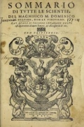 Cover of Sommario di tutte le scientie