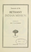 Cover of Souvenir of the Bethany Indian Mission