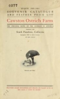 Cover of SOUVENIR OSTRICH FEATHER CATALOGU