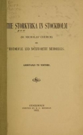 Cover of The Storkyrka in Stockholm