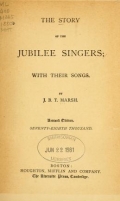 Cover of The story of the Jubilee Singers