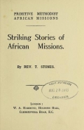 Cover of Striking stories of African missions