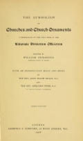 Cover of The symbolism of churches and church ornaments