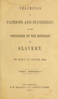 Cover of Teachings of patriots and statesmen