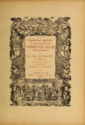 Cover of A technical history of the manufacture of Venetian laces (Venice- Burano) by G.M. Urbani de Gheltof ; translated by Lady Layard