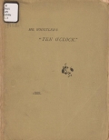 Cover of "Ten o'clock"