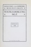 Cover of Textilsammlung Iklé Katalog