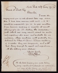 Cover of Thomas Alva Edison letter to Frank H. Scott, dated Menlo Park, New Jersey, 19 February, 1878