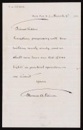 Cover of Thomas Edison letter to E.P. Fabbri, dated Menlo Park, N.J., 5 March 1880