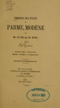 Cover of Timbres des états de Parme, Modène et Romagne 
