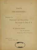 Cover of Toasts and responses