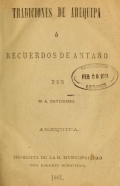 Cover of Tradiciones de Arequipa