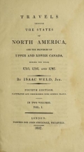 Cover of Travels through the states of North America