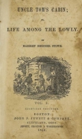Cover of Uncle Tom's cabin, or, Life among the lowly v1-2 (1852)