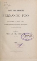 Cover of Versuch einer monographie von Fernando Póo