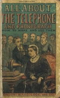 Cover of The Voice by wire and post-card. All about the telephone and phonograph