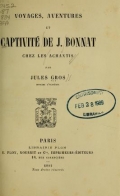 Cover of Voyages, aventures et captivité de J. Bonnat chez les Achantis