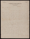 Cover of Wilbur Wright letter to John T. Daniels, dated Wright Cycle Company, 1127 West Third Street, Dayton, Ohio, 10 October 1905