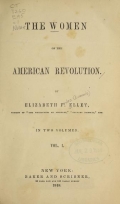 Cover of The women of the American Revolution v.1 (1848)