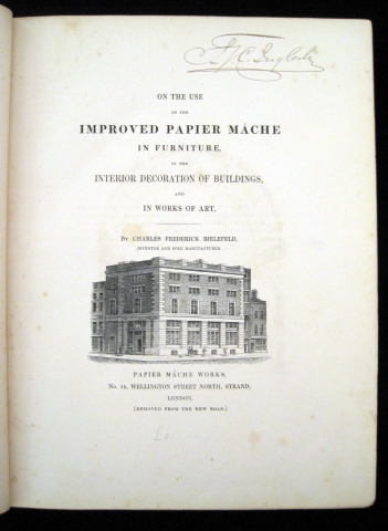 Cover of On the use of the improved papier mâché 