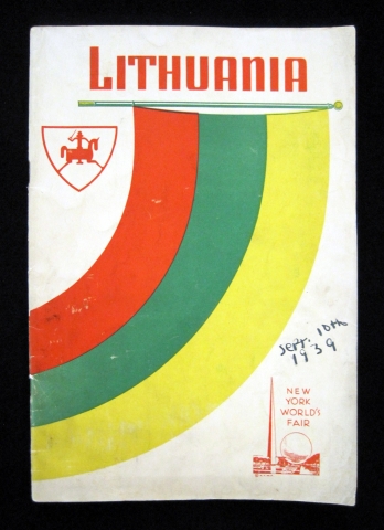 Cover of booklet for Lithuanian day : New York World's Fair, Sept. 10, 1939. 