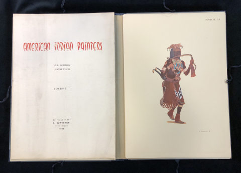 Title and plate of Les Peintres Indiens d'Amerique, vol. 2
