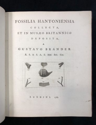 Title page of Fossilia Hantoniensia Collecta