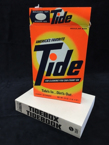 Paul McCarthy's Lowlife Slowlife Tidebox Tidebook - catalog and replica Tide detergent box