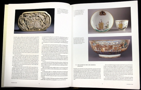 Chinese Armorial Porcelain for the Dutch Market, page spread with photographs