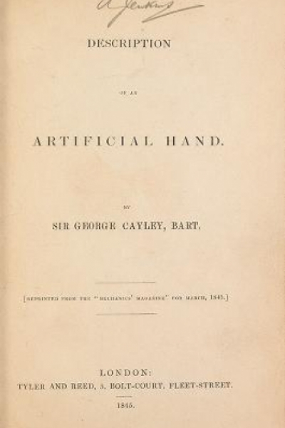 Cover of Description of an artificial hand.
