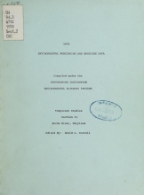 Cover of 1973 environmental monitoring and baseline data