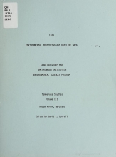 Cover of 1974 environmental monitoring and baseline data