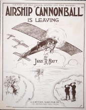 Cover of Airship 'Cannonball' is leaving
