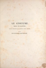 Cover of Le Costume ancien et moderne