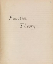 Cover of Function theory