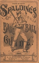 Cover of Spalding's base ball guide, and official league book for 1885