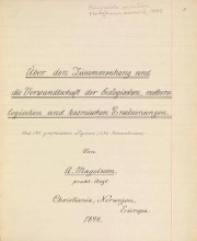 Cover of Über den Zusammenhang und die Verwandtschaft der biologischen, meteorologischen und kosmischen Erscheinungen