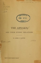 Cover of The Abnakis and their ethnic relations