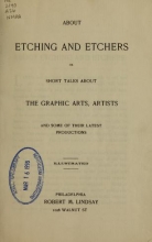 Cover of About etching and etchers