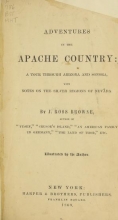 Cover of Adventures in the Apache country