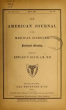 Cover of The American journal of the medical sciences