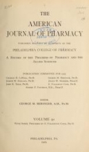 Cover of American journal of pharmacy