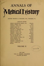 Cover of Annals of medical history