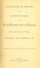 Cover of Annual report of the Commissioners of the State Reservation at Niagara