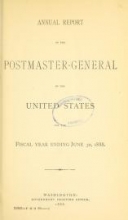 Cover of Annual report of the Postmaster General