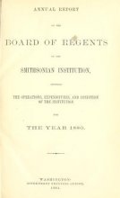 Cover of Annual report of the Board of Regents of the Smithsonian Institution