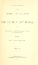 Cover of Annual report of the Board of Regents of the Smithsonian Institution